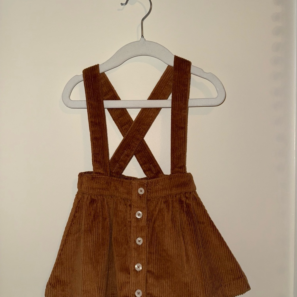 Kate Quinn Chestnut Corduroy Skirt with Straps